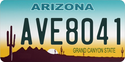 AZ license plate AVE8041