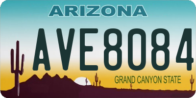 AZ license plate AVE8084