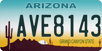 AZ license plate AVE8143