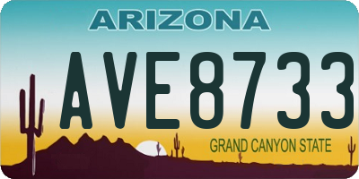 AZ license plate AVE8733