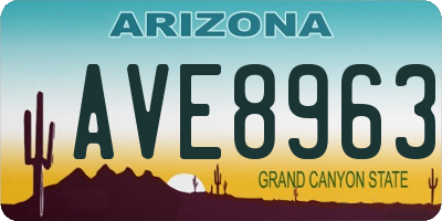 AZ license plate AVE8963