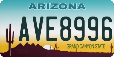 AZ license plate AVE8996