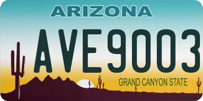 AZ license plate AVE9003