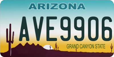 AZ license plate AVE9906
