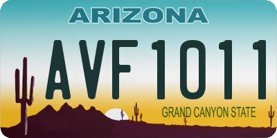 AZ license plate AVF1011