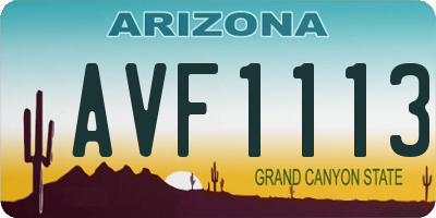 AZ license plate AVF1113