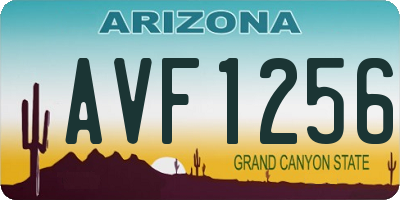 AZ license plate AVF1256