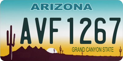 AZ license plate AVF1267