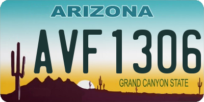 AZ license plate AVF1306