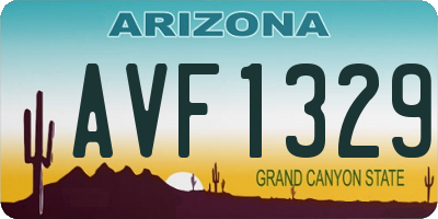 AZ license plate AVF1329