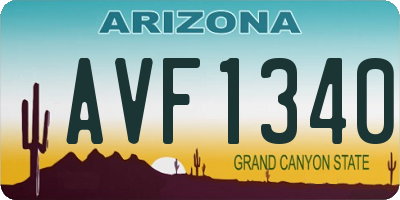 AZ license plate AVF1340