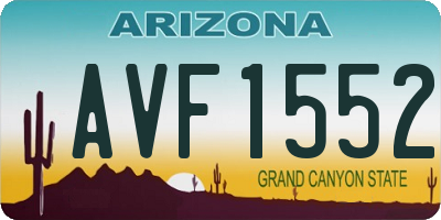 AZ license plate AVF1552