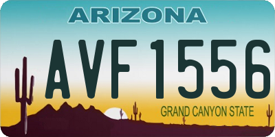 AZ license plate AVF1556