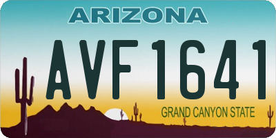 AZ license plate AVF1641
