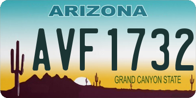 AZ license plate AVF1732