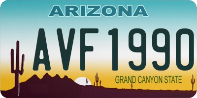 AZ license plate AVF1990