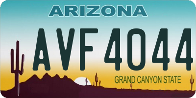 AZ license plate AVF4044