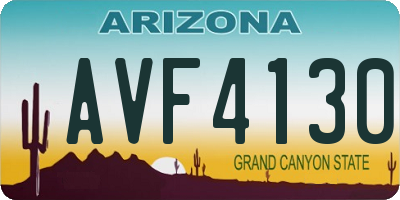 AZ license plate AVF4130