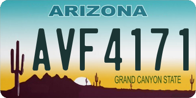 AZ license plate AVF4171