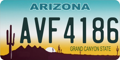 AZ license plate AVF4186