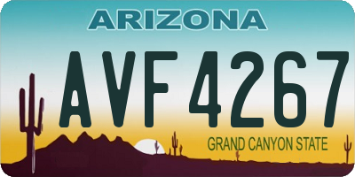 AZ license plate AVF4267