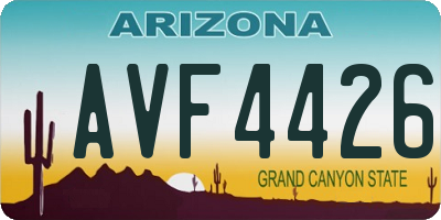 AZ license plate AVF4426