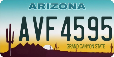 AZ license plate AVF4595