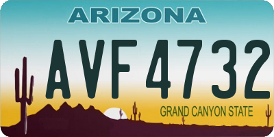 AZ license plate AVF4732