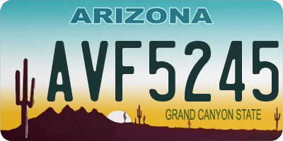 AZ license plate AVF5245