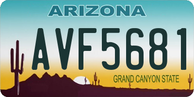 AZ license plate AVF5681