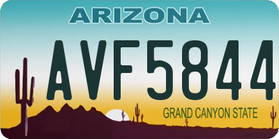 AZ license plate AVF5844