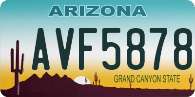 AZ license plate AVF5878
