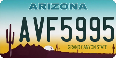 AZ license plate AVF5995