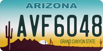 AZ license plate AVF6048
