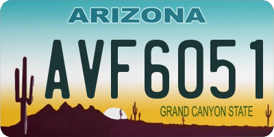 AZ license plate AVF6051