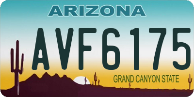 AZ license plate AVF6175