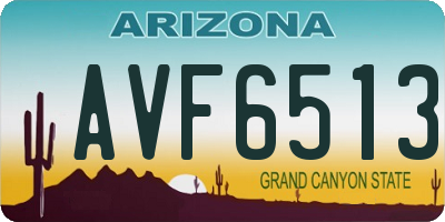 AZ license plate AVF6513