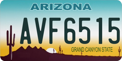AZ license plate AVF6515