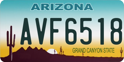 AZ license plate AVF6518