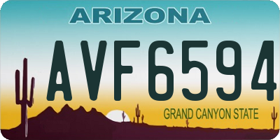 AZ license plate AVF6594