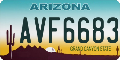 AZ license plate AVF6683