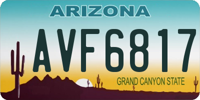 AZ license plate AVF6817