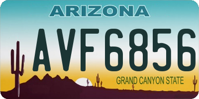AZ license plate AVF6856