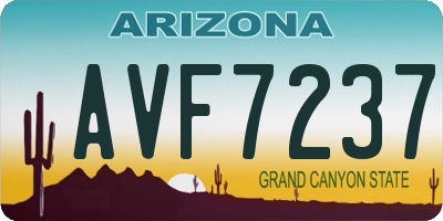 AZ license plate AVF7237