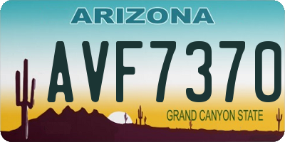 AZ license plate AVF7370