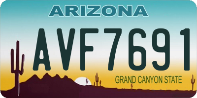 AZ license plate AVF7691