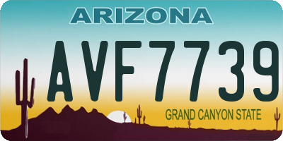 AZ license plate AVF7739