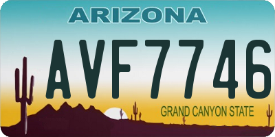 AZ license plate AVF7746