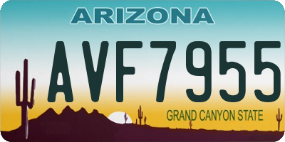 AZ license plate AVF7955