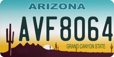 AZ license plate AVF8064